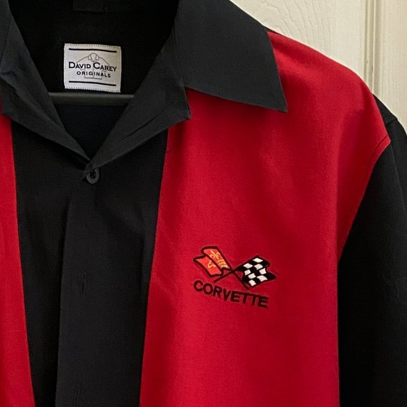 ***MENS DAVID CAREY ORIGINAL CORVETTE SHORT SLEEVE CAMP SHIRT*** - Picture 3 of 4